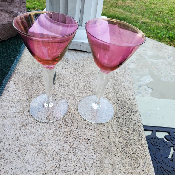 5 Wine/cordial Glasses 💙💛💜 - Picture 6 of 8